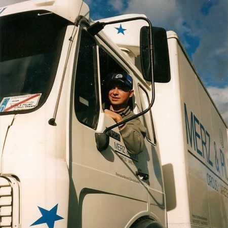Erster eigener LKW des Circus Merz & Pilini, 1995